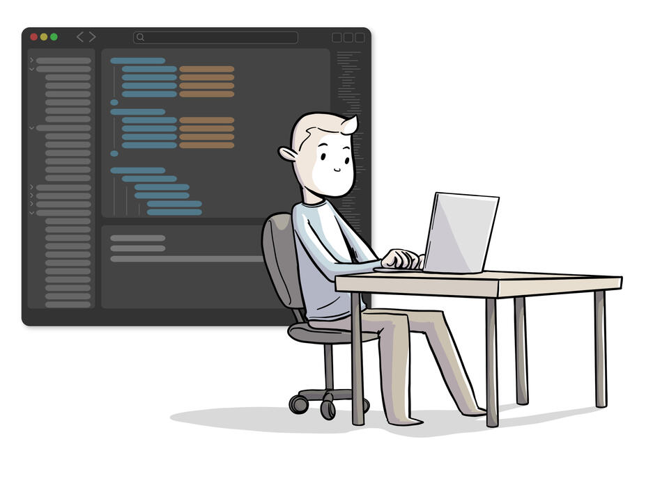 Illustration - working man